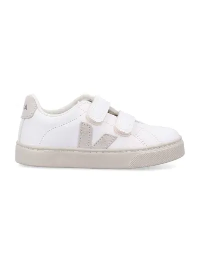 Veja Kids' Esplar Chrome-free Leather Sneakers In White