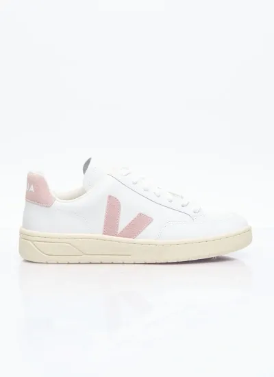 Veja V-12 Leather Sneakers In White