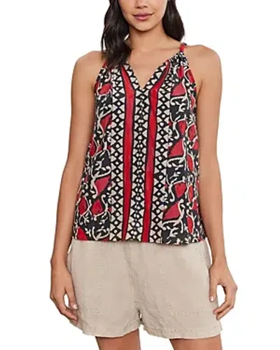 Velvet By Graham & Spencer Womens V Neck Sleeveless Shell In Red