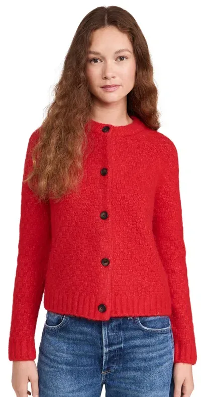 Velvet Chantal Cardigan Red