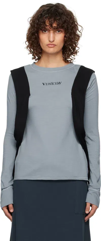 Venicew Blue Backpack T-shirt In Storm/black