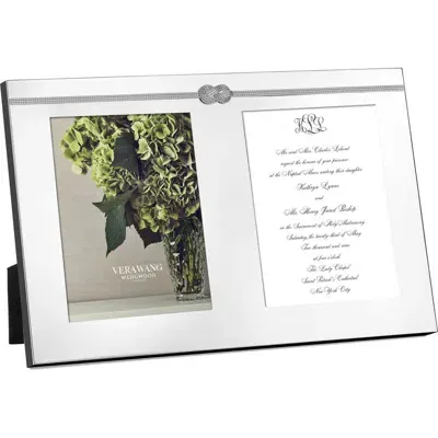 Vera Wang X Wedgwood Infinity Double Invitation Picture Frame In Metallic Silver