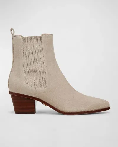 Veronica Beard Alina Chelsea Boot In Ecru