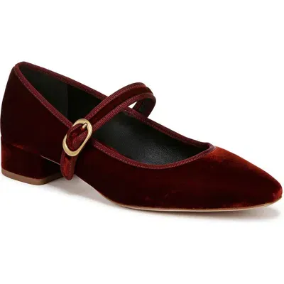 Veronica Beard Cade Mary Jane Pump In Red Ochre Fabric