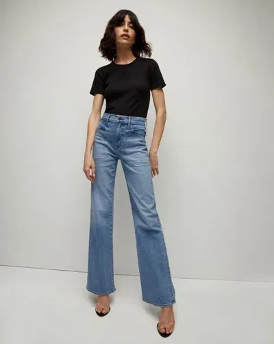 Veronica Beard Crosbie High Rise Wide Leg Jeans In Amethyst