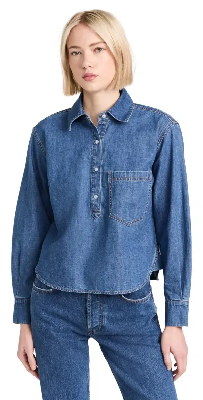 Veronica Beard Jean Avola Top Cornflower