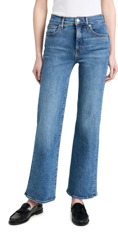 Veronica Beard Jean Crosbie Wide Leg Loafer Jeans Sedona River