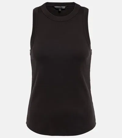 Veronica Beard Jordyn Cotton-blend Jersey Tank Top In Black