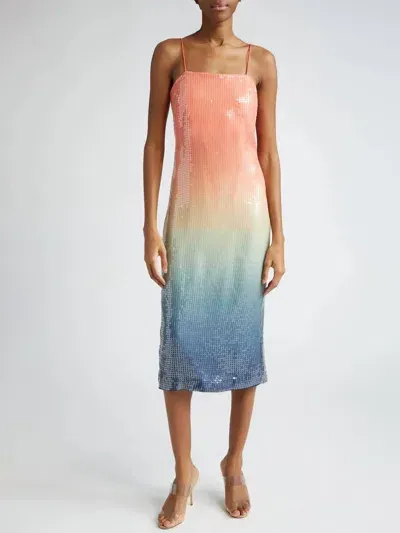 Veronica Beard Leda Sequin Midi Dress In Multi