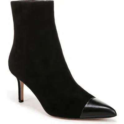 Veronica Beard Lisa Pointed Cap Toe Bootie In Black