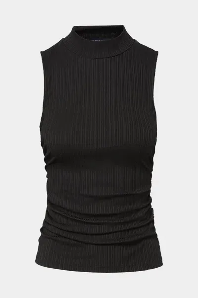 Veronica Beard Mobler Ribbed Tank In Black