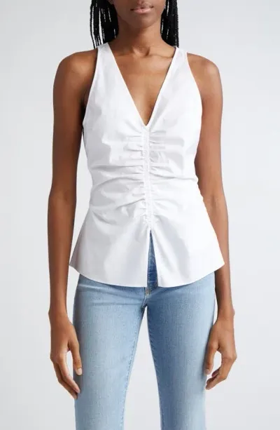 Veronica Beard Oya Stretch-cotton Tank In White