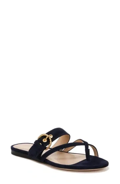 Veronica Beard Salva Suede Sandal In Navy