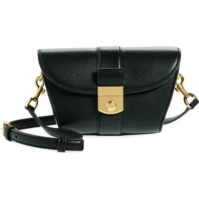 Veronica Beard Small Crest Lock Trap Bag In Black