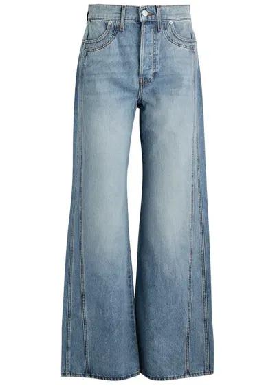 Veronica Beard Taylore Wide-leg Jeans In Blue