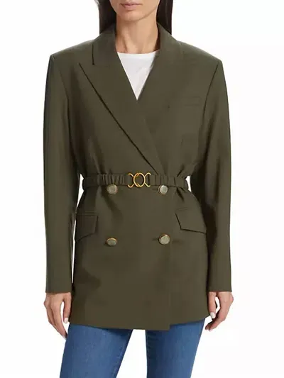 Veronica Beard Hutchison Double-breasted Blazer In Green