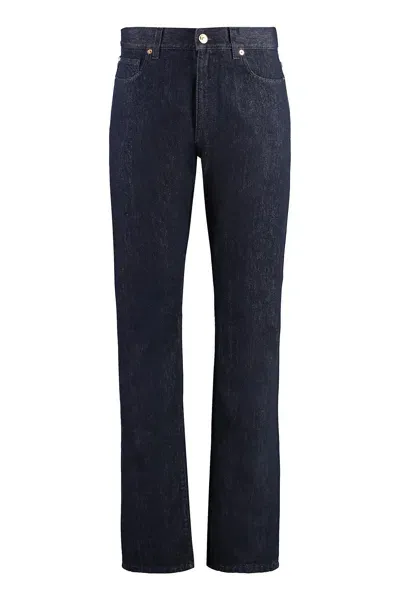 Versace 5-pocket Straight-leg Jeans In Blue