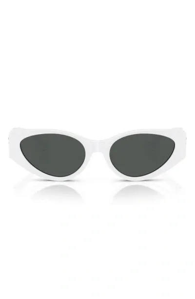 Versace 55mm Cat Eye Sunglasses In White