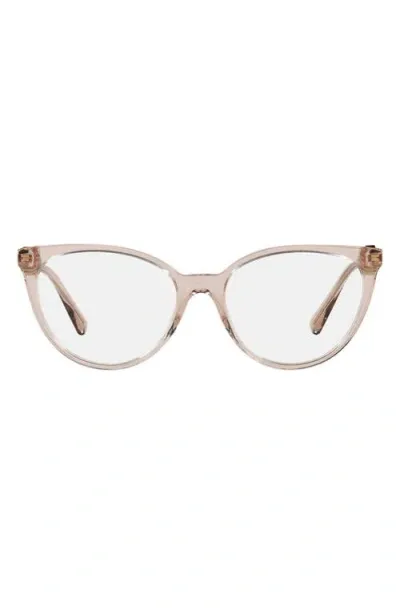 Versace 55mm Phantos Optical Frames In Transparent Pink/demo Lens