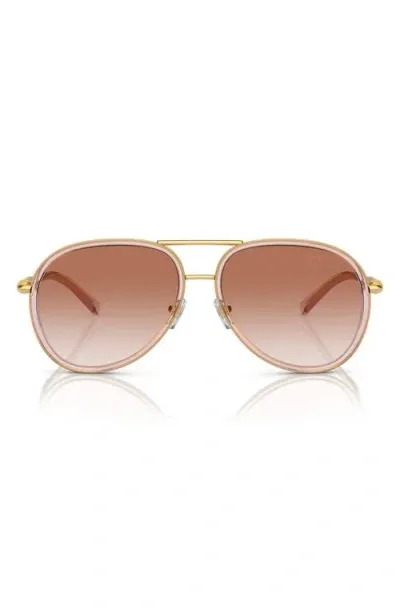 Versace 60mm Pilot Sunglasses In Pink Grad