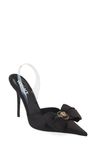 Versace Sling Back 110 In Black