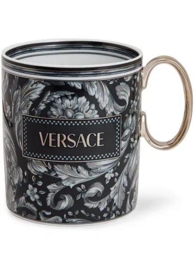 Versace Barocco Mug In Schwarz