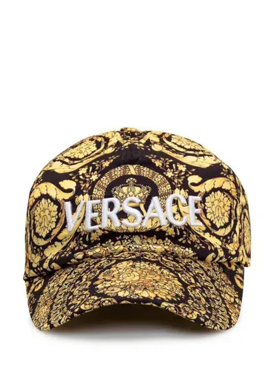 Versace Baroque Baseball Hat In Black