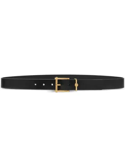 Versace Belts Leather Accessories In Black