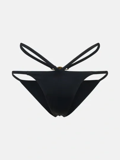 Versace Bikini Bottoms In Black Polyamide Blend