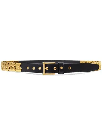 Versace Bind Belt In Black