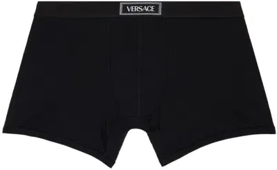 Versace 90s Vintage Logo Boxers In Black