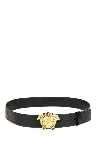 Versace Black Leather Belt