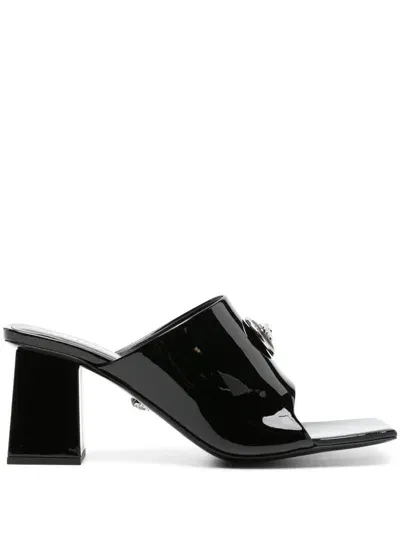 Versace Black Medusa 70 Leather Mules