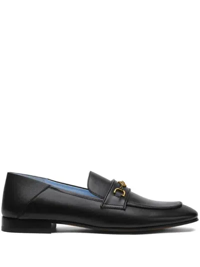 Versace Medusa-chain Leather Slippers In Black