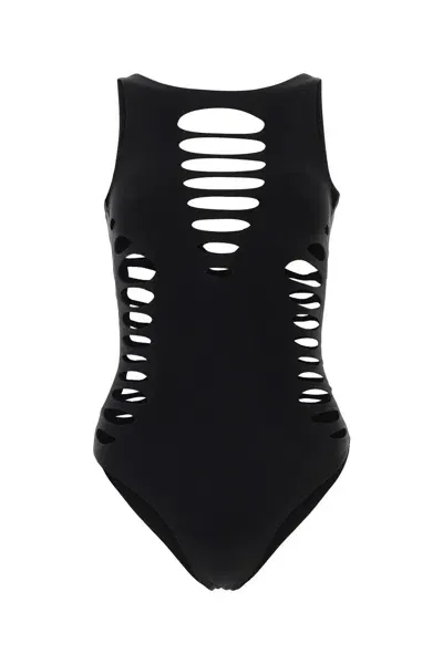 Versace Black Stretch Nylon Swimsuit In Default Title