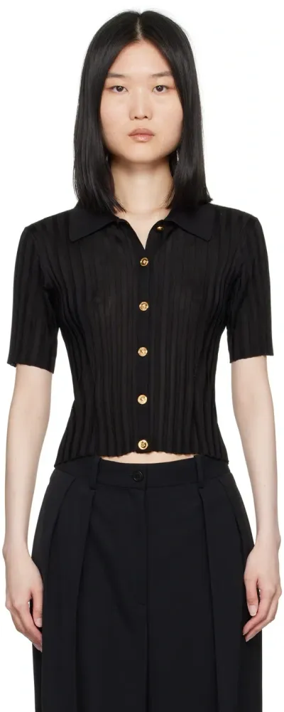 Versace Knit Shirt In Black