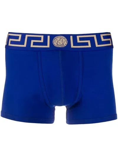 Versace Boxer Logo In Blu