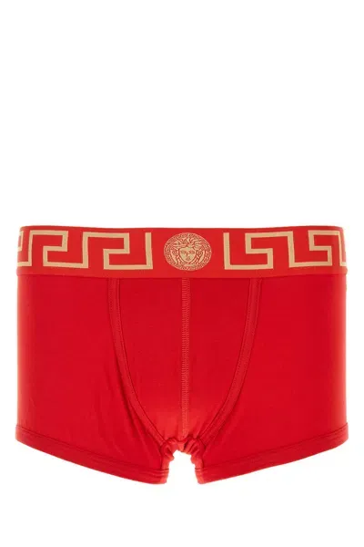 Versace Greca Border Brief In Red