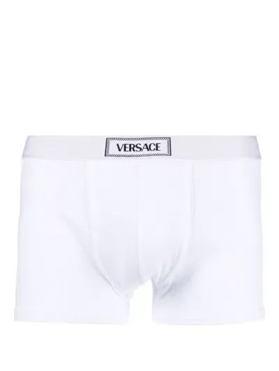 Versace Jacquard-logo Boxers In White