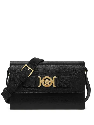 Versace Medusa Biggie Crossbody Bag In Black