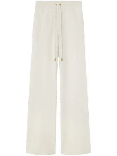 Versace Cotton Track Pants In Neutrals