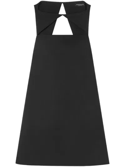 Versace Cut-out Sleeveless Minidress In Black