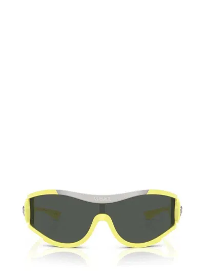 Versace Eyewear Shield In Yellow