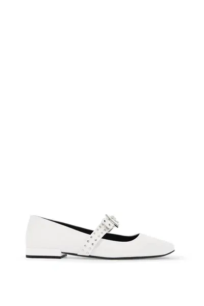 Versace Gianni Ribbon Studded Baller In White