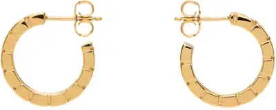 Versace Gold Greca Hoop Earrings In 3j000  Gold