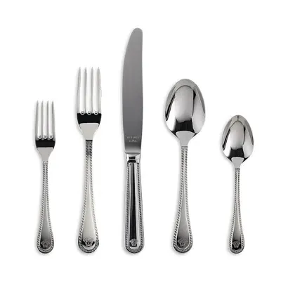 Versace Greca Flatware 5-piece Place Setting In Metallic