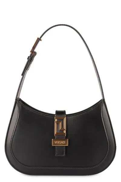 Versace Small Hobo Greca Goddess In Black