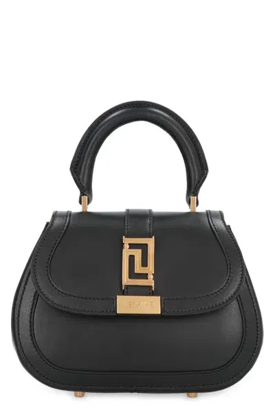 Versace Mini Greca Goddess Bag In Black