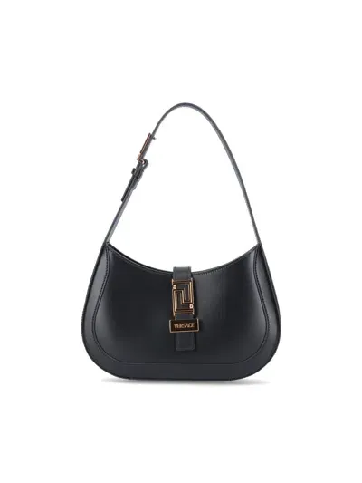 Versace Greca Goddess Shoulder Bag In Black