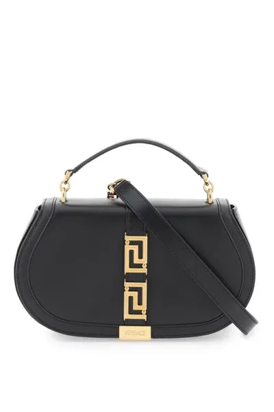 Versace Greca Goddess Shoulder Bag In Nero